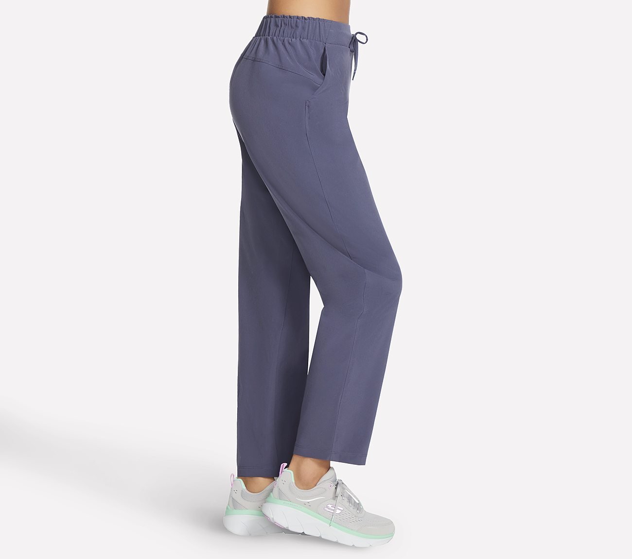 Skechers Slip-ins: GO WALK Uptown Pant, PURPLE/CHARCOAL Apparels Bottom View
