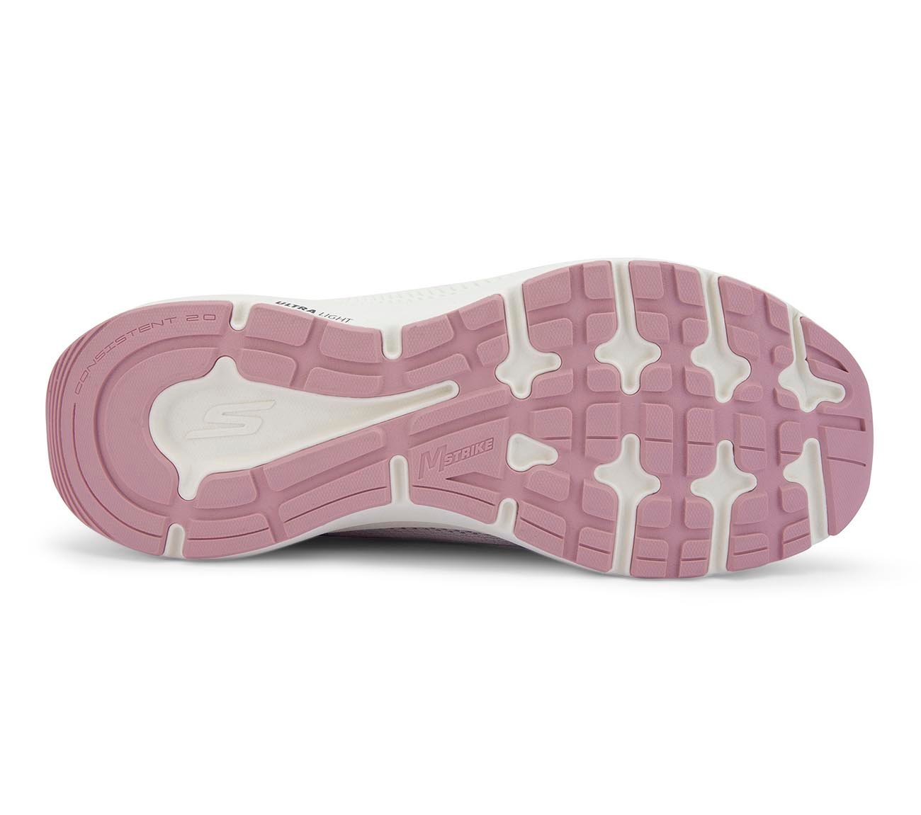 GO RUN CONSISTENT 2, GREY/PINK Footwear Bottom View