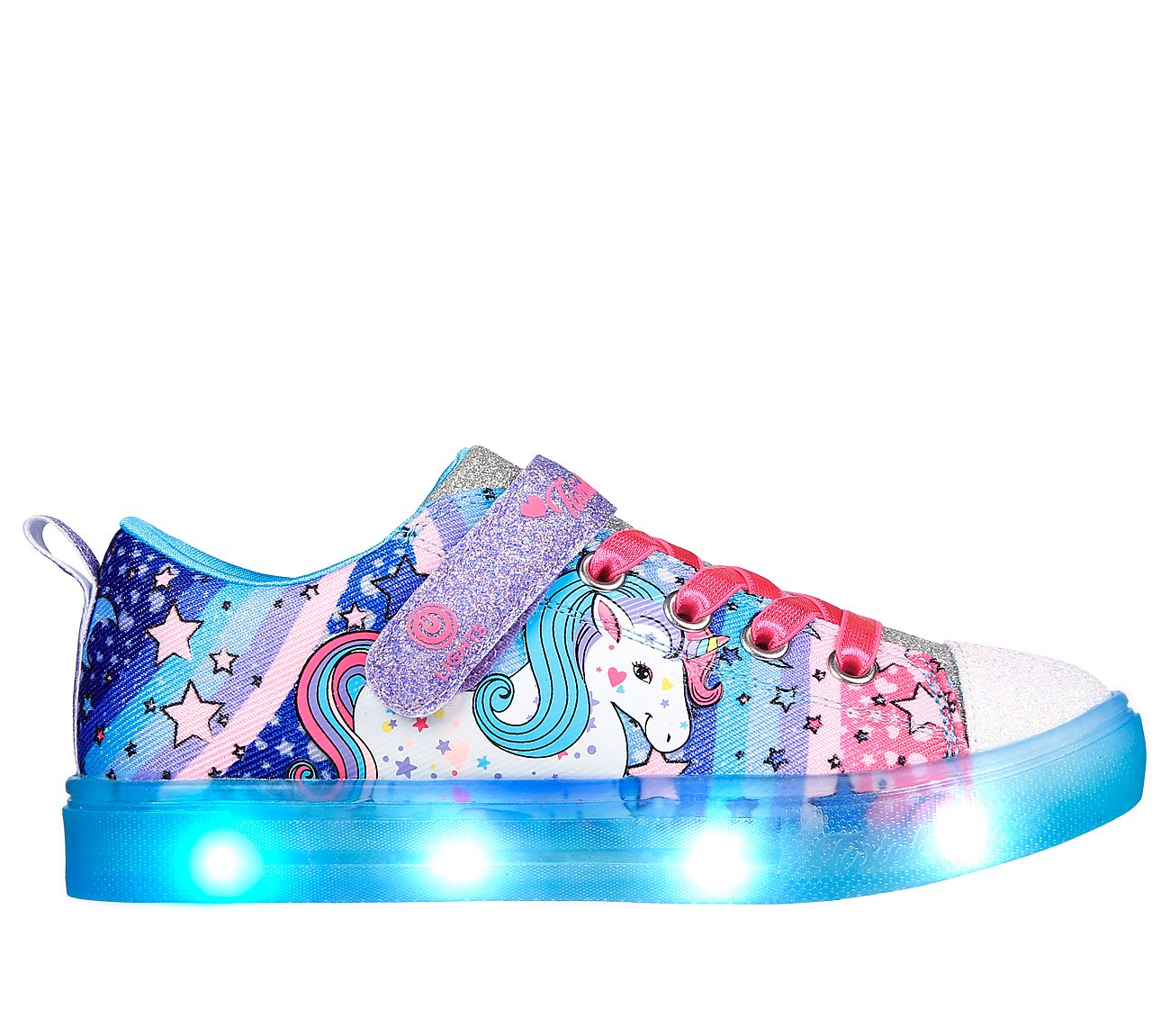 TWINKLE SPARKS ICE-UNICORN BU, BLUE/MULTI Footwear Right View