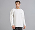 OVERSIZED CONTRAST FLATLOCK TEE, WHITE