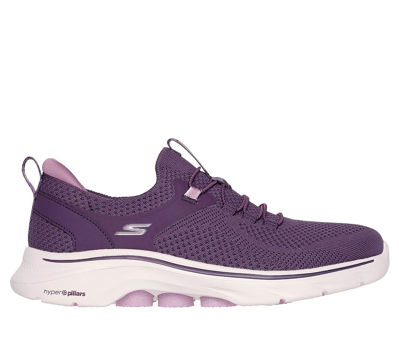 GO WALK 7 - ABIE, PLUM Footwear Lateral View