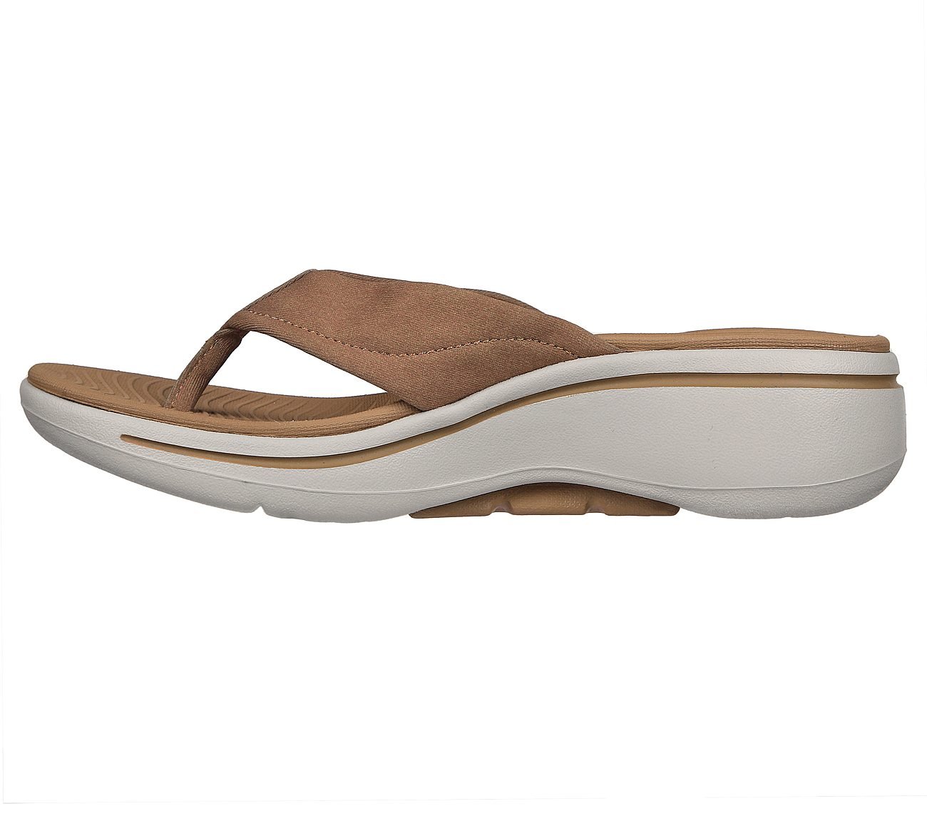 GO WALK ARCH FIT SANDAL - AST, TAN Footwear Left View