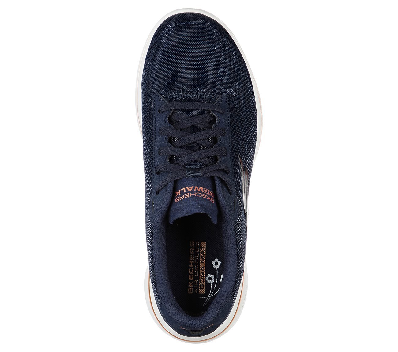 GO WALK 5 - WILD, NAVY/GOLD Footwear Top View