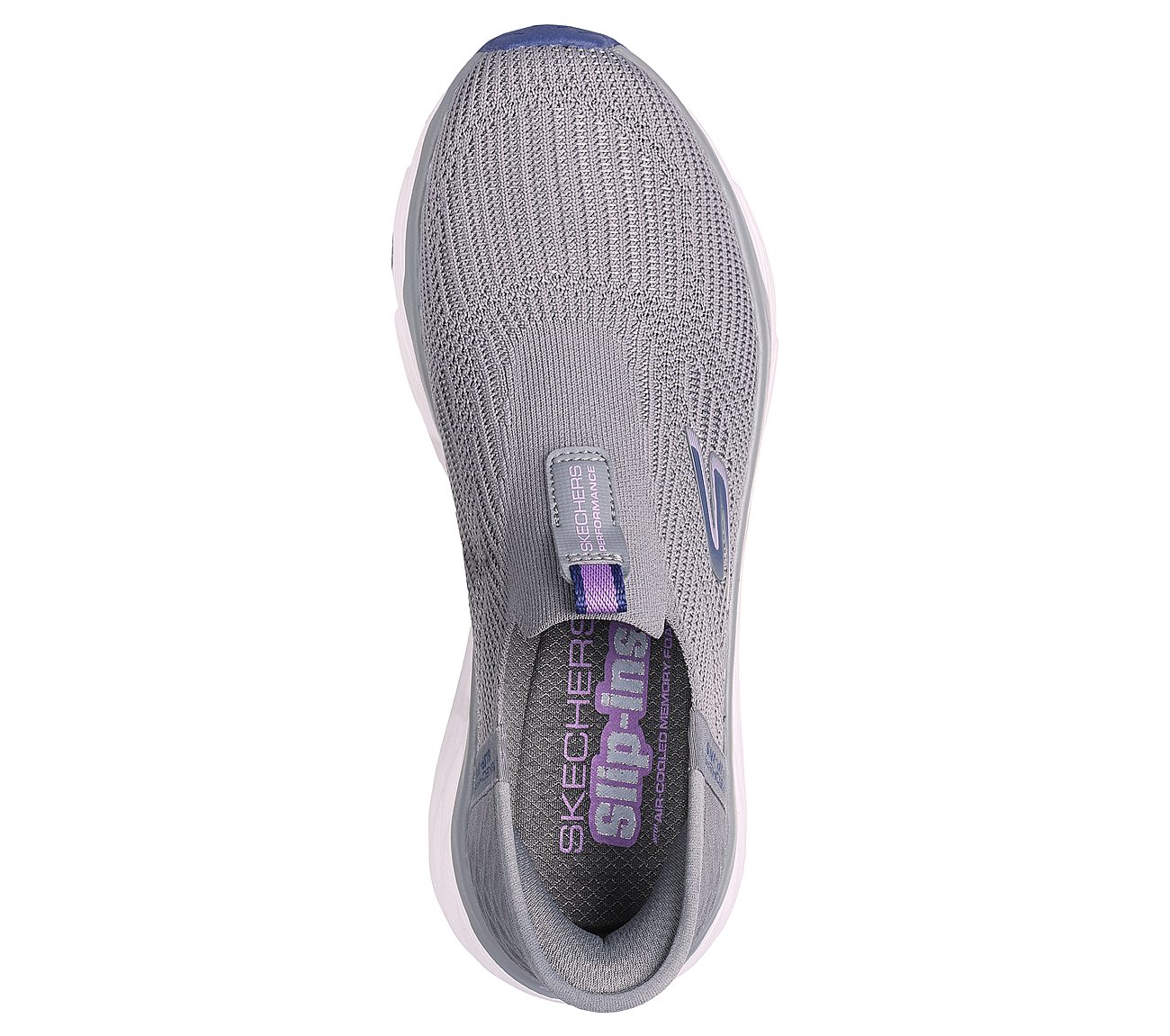 MAX CUSHIONING ELITE-SMOOTH T, CHARCOAL/BLUE Footwear Top View