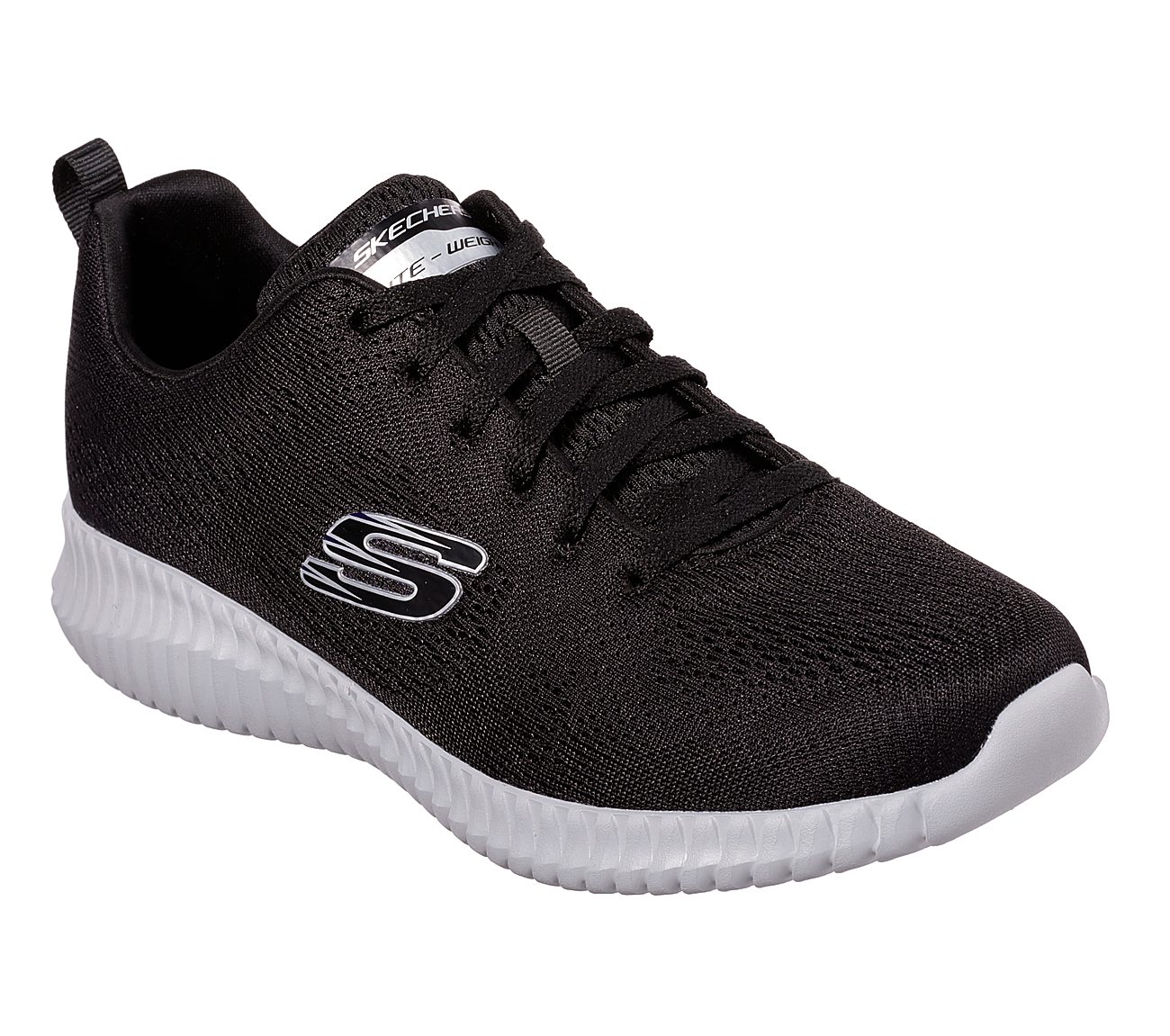 ELITE FLEX-CLEAR LEAF, BLACK/GREY Footwear Lateral View