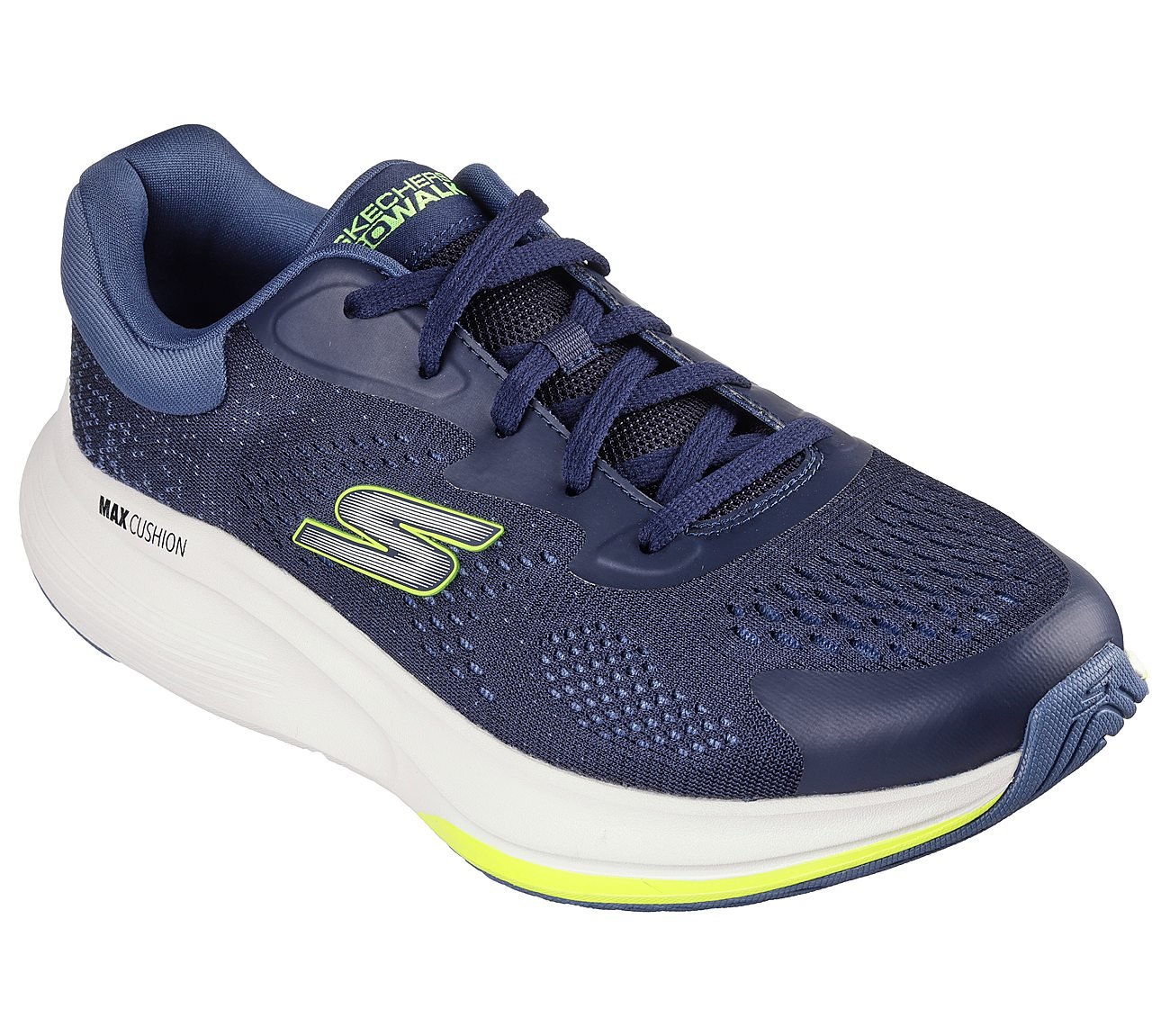 GO WALK MAX WALKER - AUGUSTUS, NAVY/LIME Footwear Right View