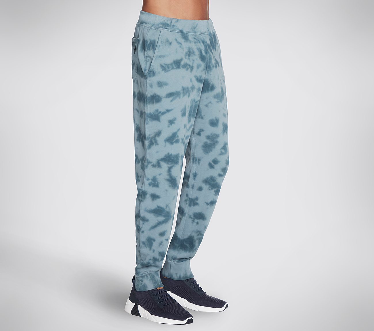 SKECHSWEATS DIAMOND DYE EXPED, BLUE/GREY Apparel Left View