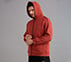SKECHERS CORDED PANEL HOODIE, CHARCOAL/ORANGE Apparels Top View