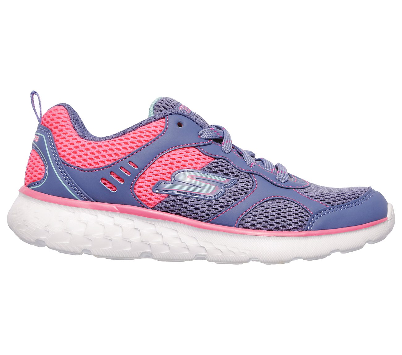 GO RUN 400, BLUE/NEON PINK Footwear Right View
