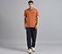 DUAL HIGHLIGHT TIPPING POLO, CHARCOAL/ORANGE