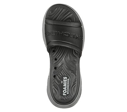 GO WALK 5 - SURFS OUT, BLACK/GREY Footwear Top View