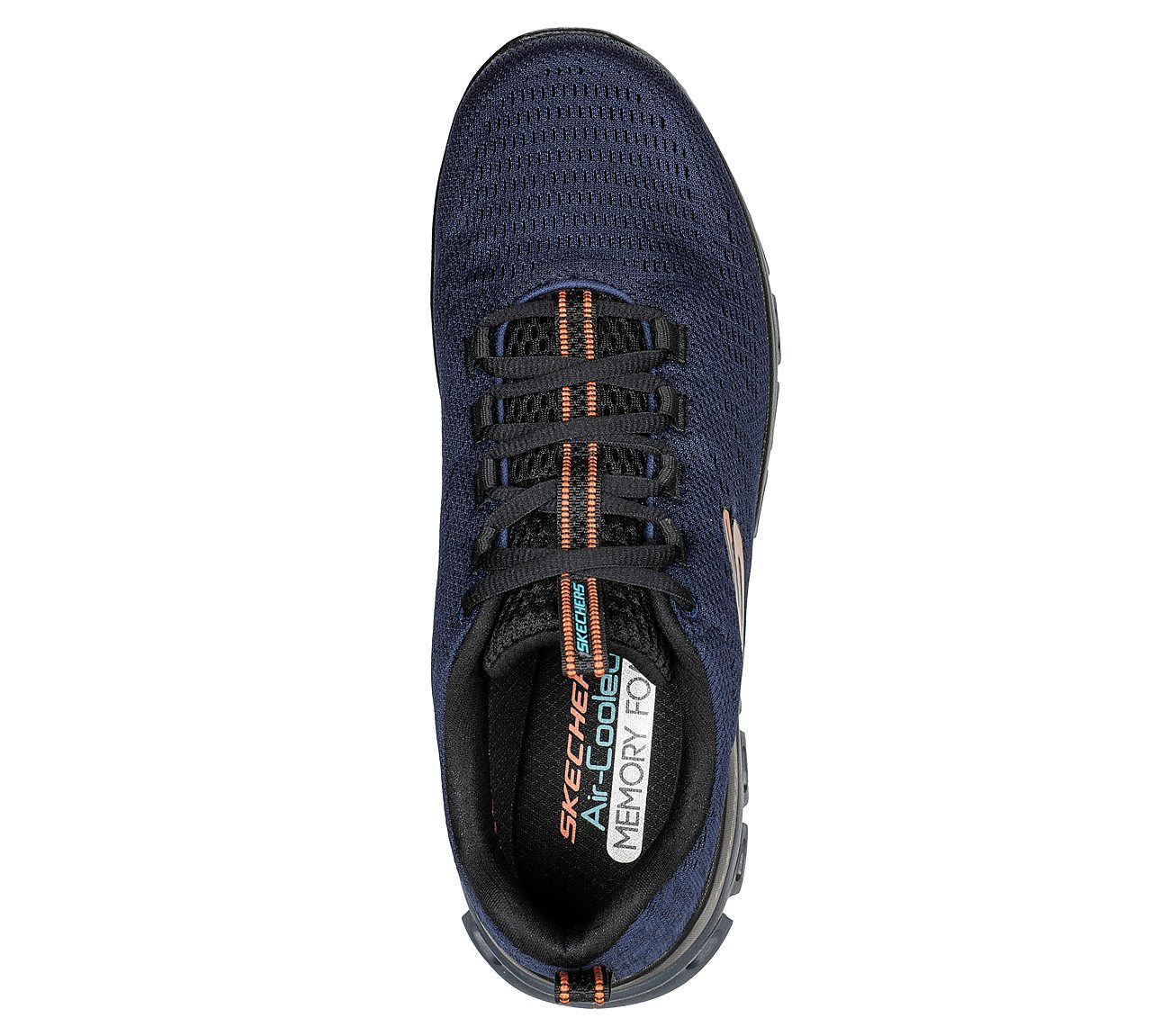 GLIDE-STEP - FASTEN UP, NAVY/BLACK Footwear Top View