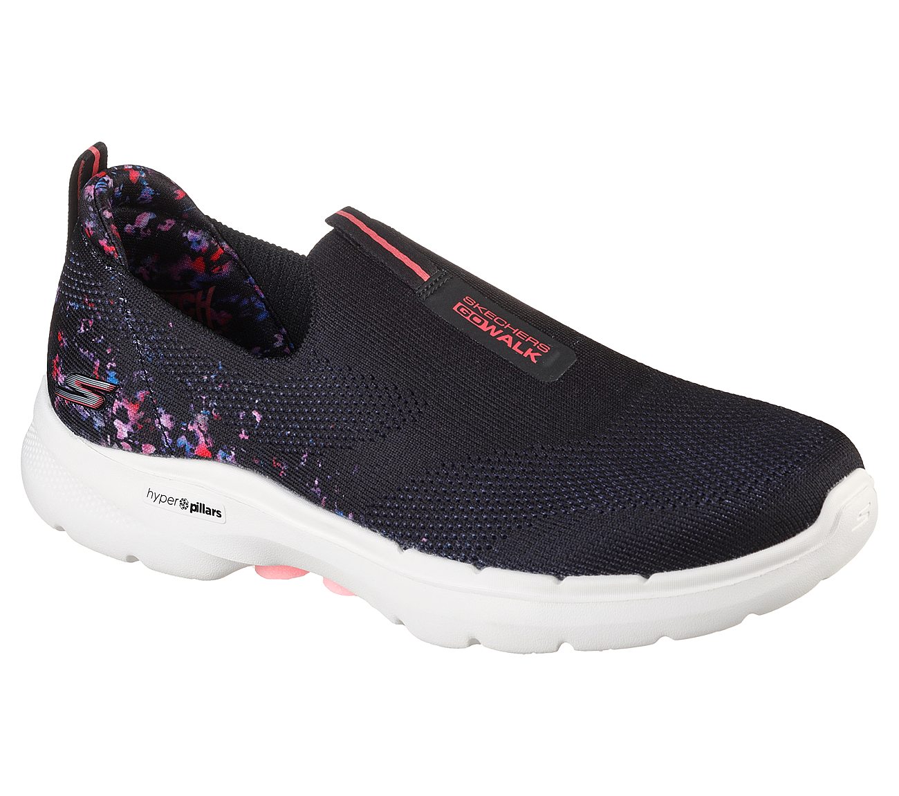 Skechers Black/Magenta Go Walk 6 Floral Sunrise Walking Shoes For Women ...