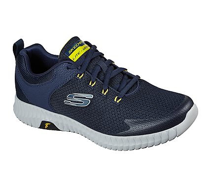 ELITE FLEX PRIME-TAKE OVER, NAVY/YELLOW Footwear Lateral View