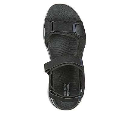GO WALK ARCH FIT SANDAL-MISSI, BLACK/NAVY Footwear Top View