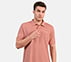 MENS CORE POLO, BLK/PINK/ORANGE