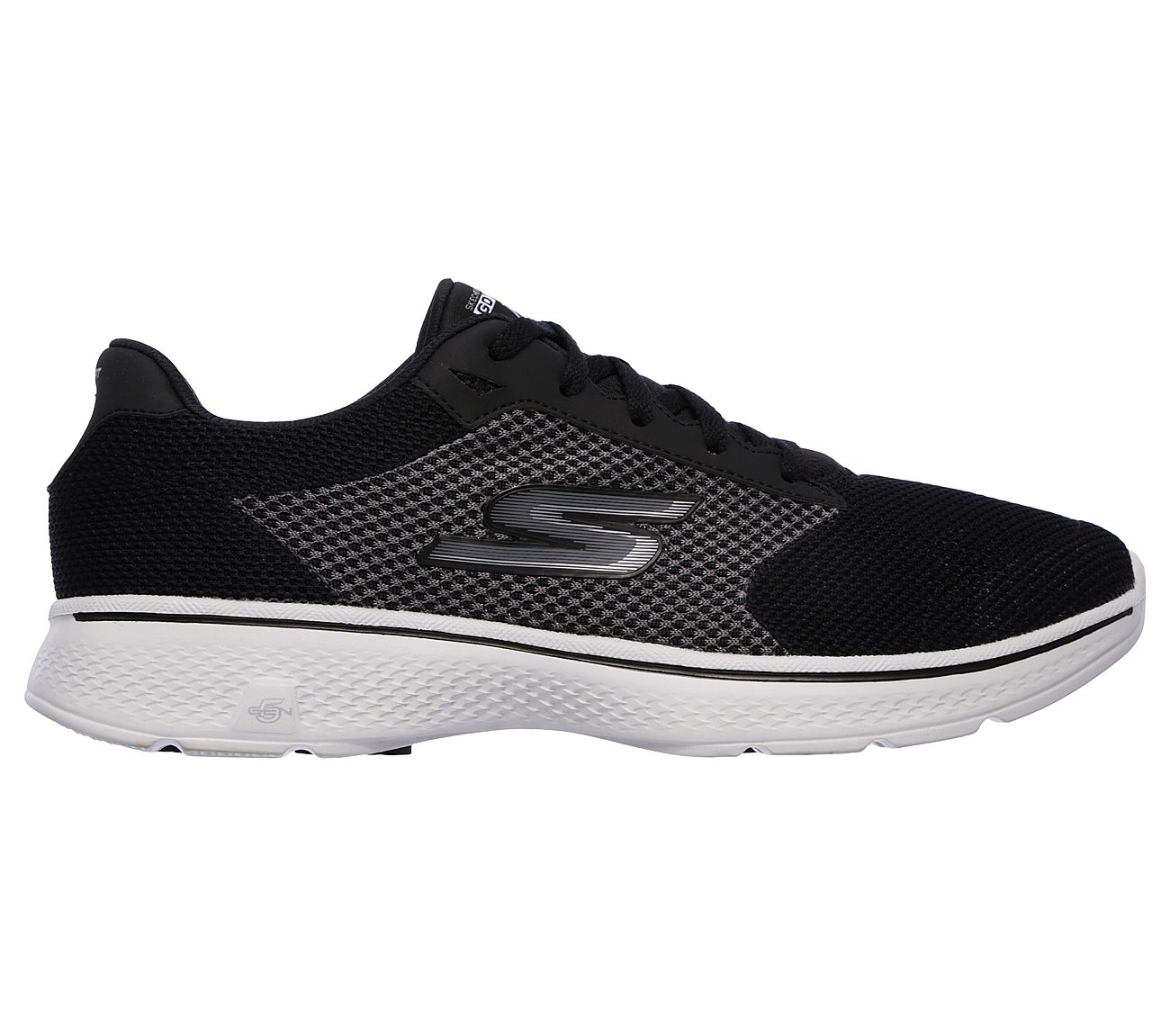 GO WALK 4, BLACK/GREY Footwear Right View