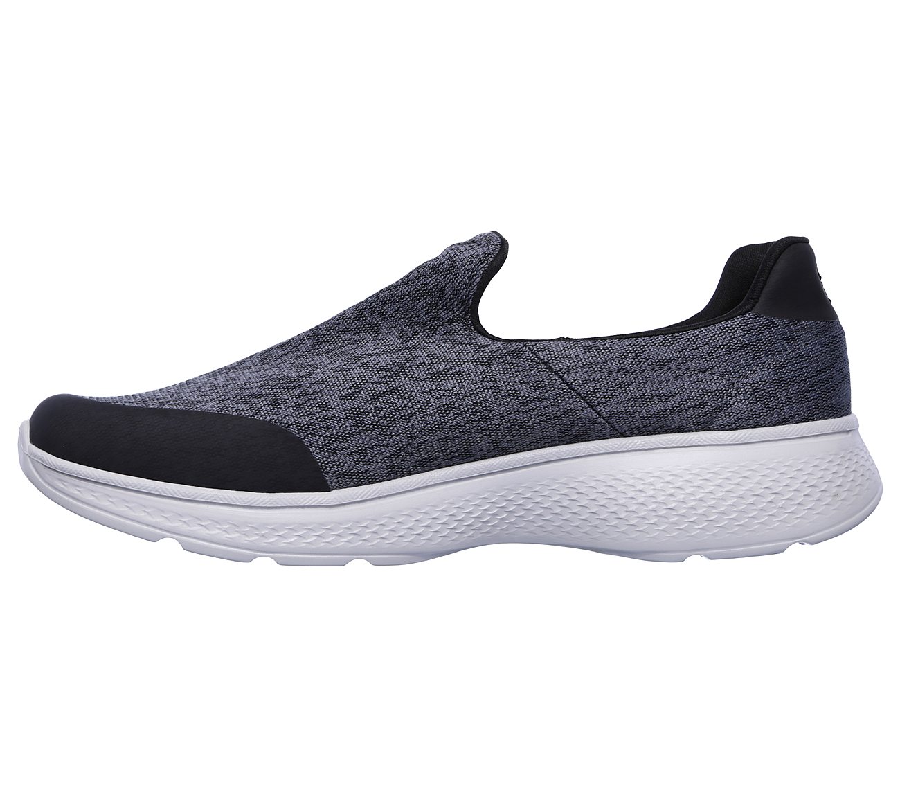 Skechers Charcoal/Black Go Walk 4 Tidal Mens Slip Ons - Style ID: 54683 ...