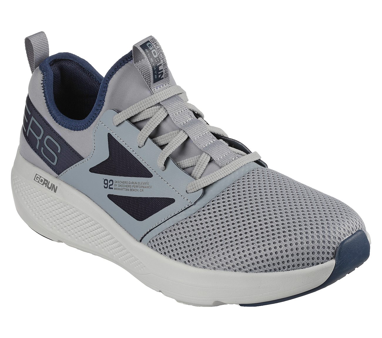 GO RUN ELEVATE, GRAY/NAVY Footwear Right View