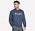 SKECH-SWEATS NY CREW, CHARCOAL/NAVY Apparels Bottom View