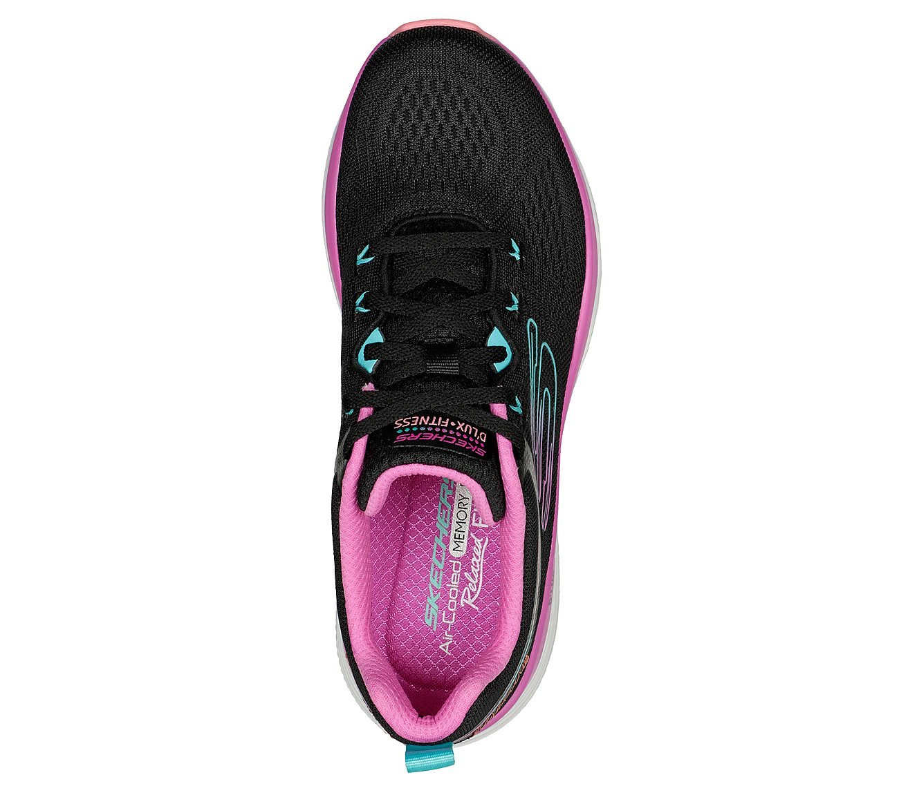 D'LUX FITNESS-NEW MOXIE, BLACK/MULTI Footwear Top View