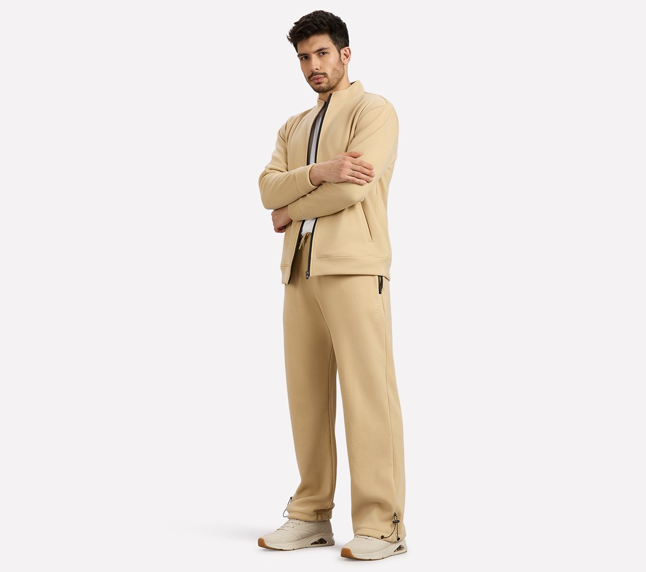 AIRY TRAVELLER FLEECE JACKET, NATURAL/BLUE