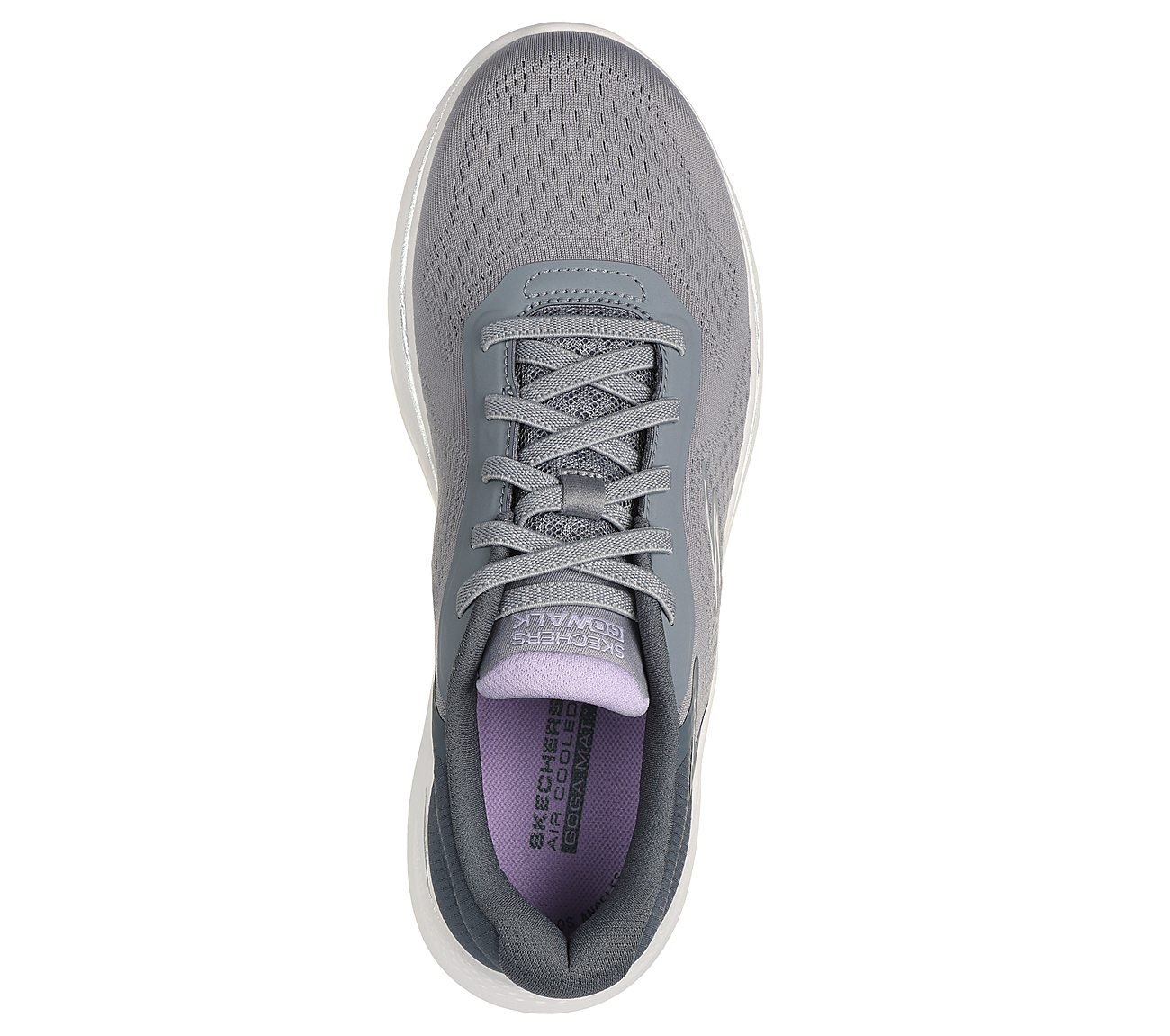 GO WALK 7 - COSMIC WAVES, GREY/LAVENDER Footwear Top View