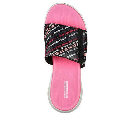 ON-THE-GO 600 - FAST LANE, BLACK/PINK Footwear Top View