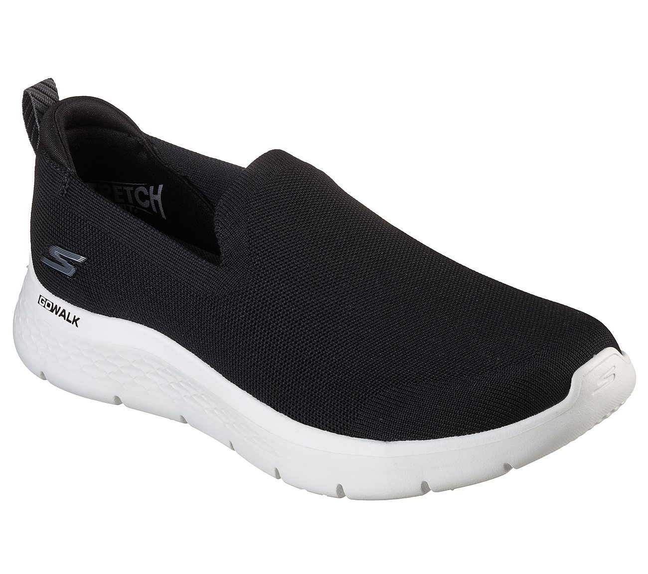 Skechers Black/White Go Walk Flex Mens Slip On Shoes - Style ID: 216482 ...