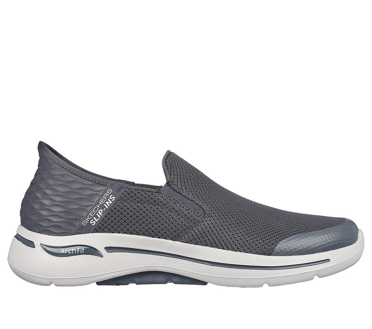 Skechers Charcoal Go Walk Arch Fit Hands Free Mens Walking Shoes Style ...