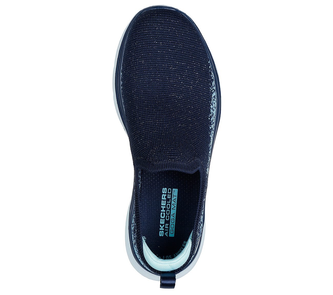 GO WALK 7, NAVY/AQUA Footwear Top View