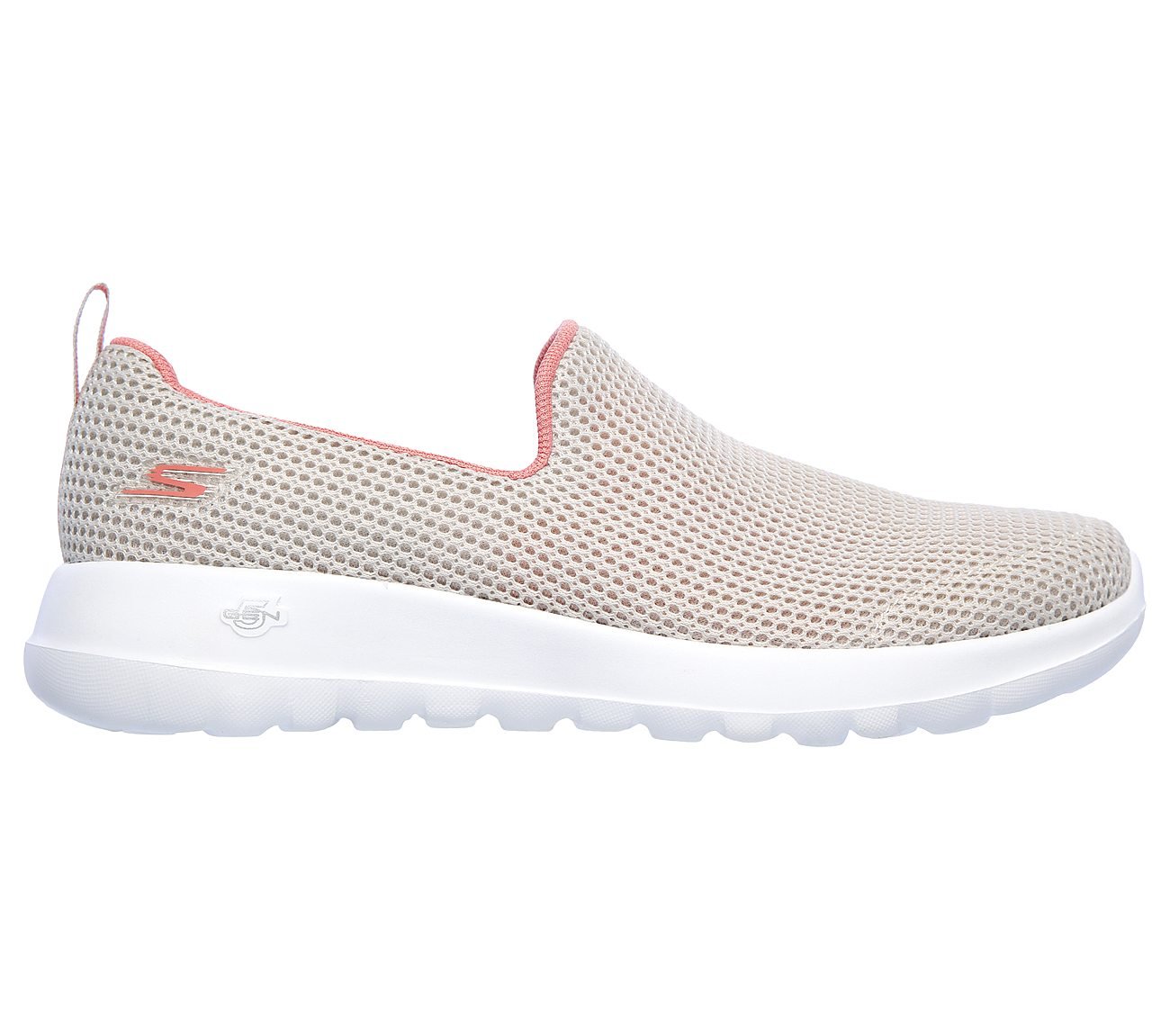 GO WALK JOY-CENTERPIECE, OFF WHITE/PINK Footwear Right View
