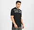 BRANDED DOUBLE PLACKET POLO, BLACK