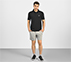 MENS BASIC POLO, BLACK/CHARCOAL/BLUE