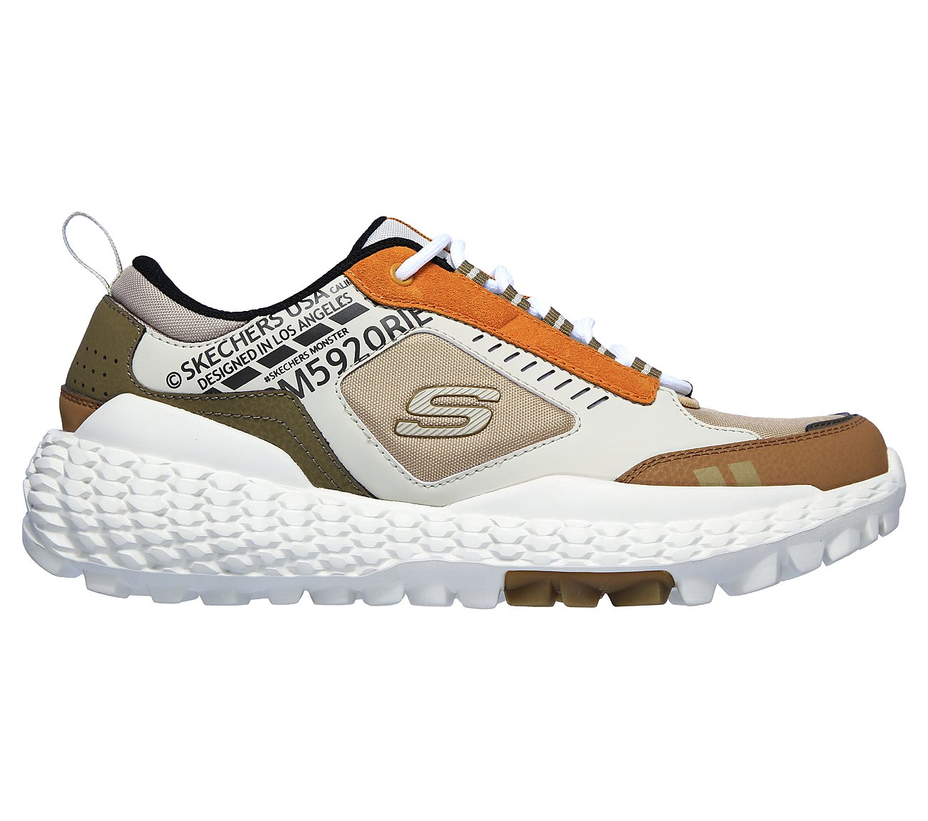 SKECHERS MONSTER, TAUPE/NATURAL Footwear Lateral View