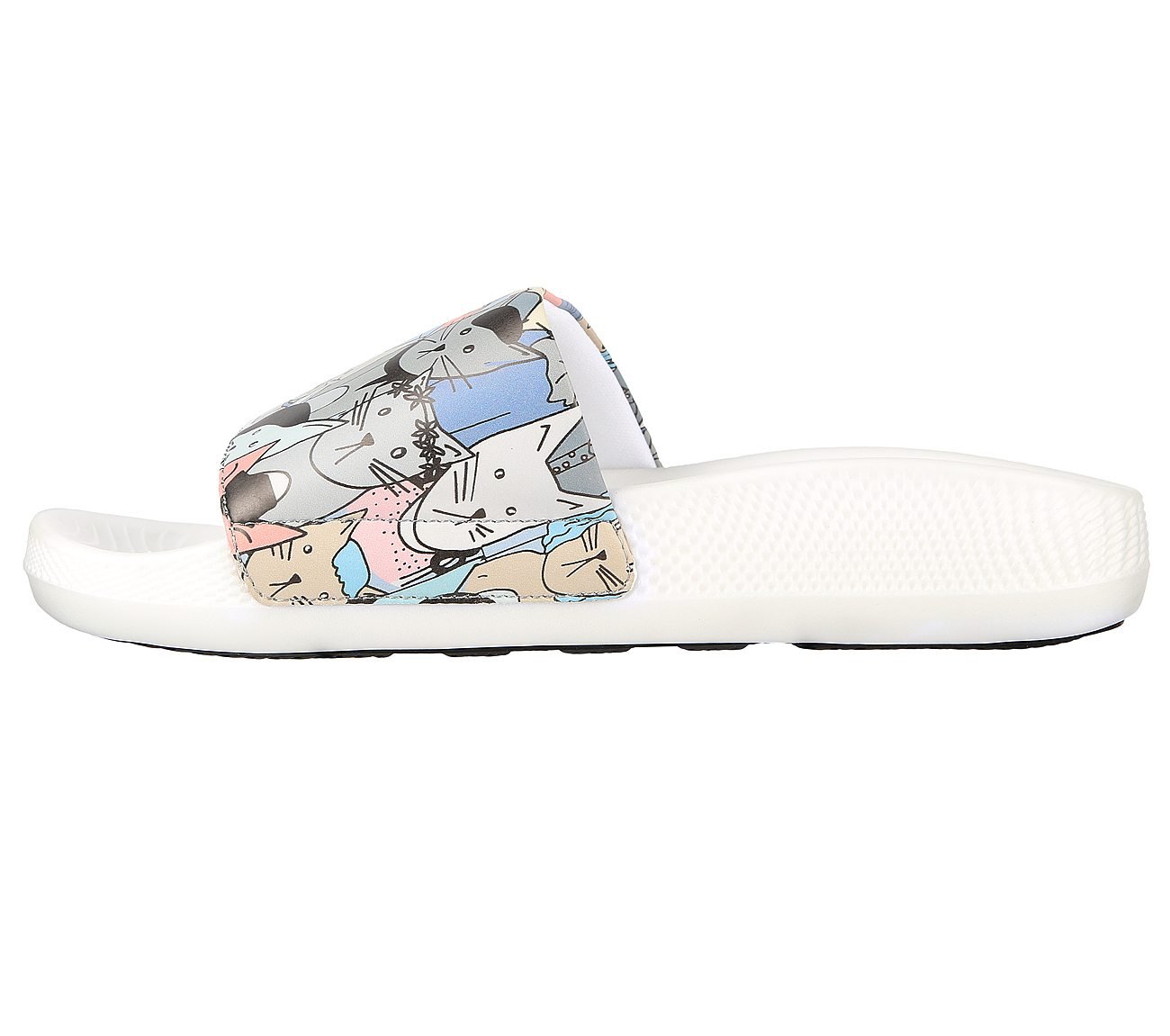 Skechers White/Multi Hyper Slide Pawsome Womens Slide In Sandal - Style ...