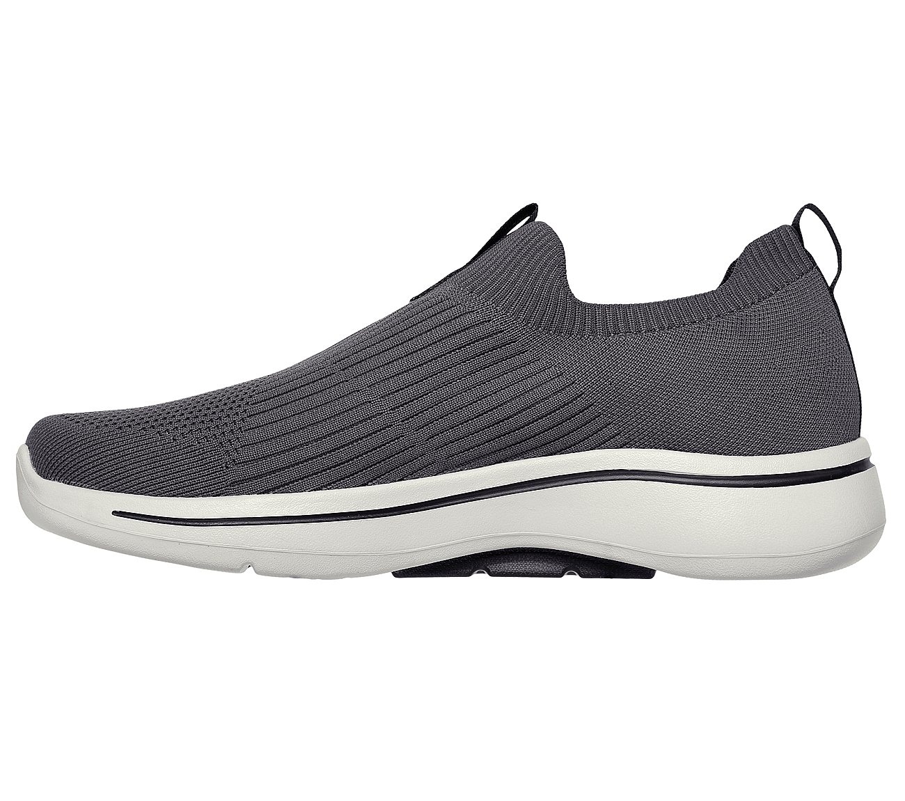 GO WALK ARCH FIT - ICONIC, CHARCOAL/BLACK Footwear Left View