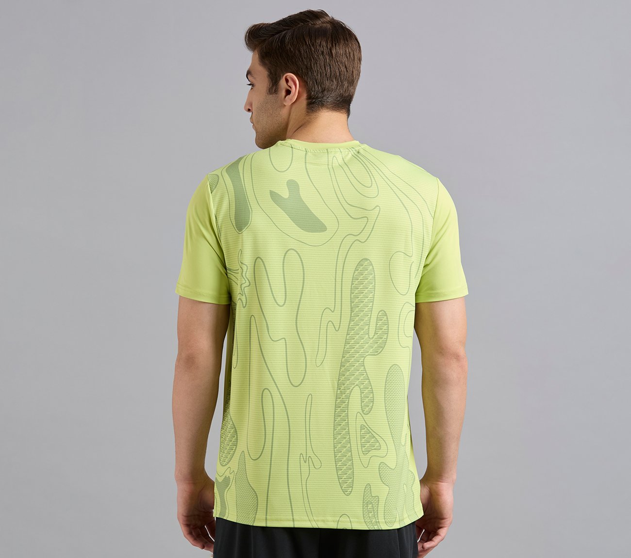 OVERBRANDING PICKLEBALL TEE, MINT/YELLOW