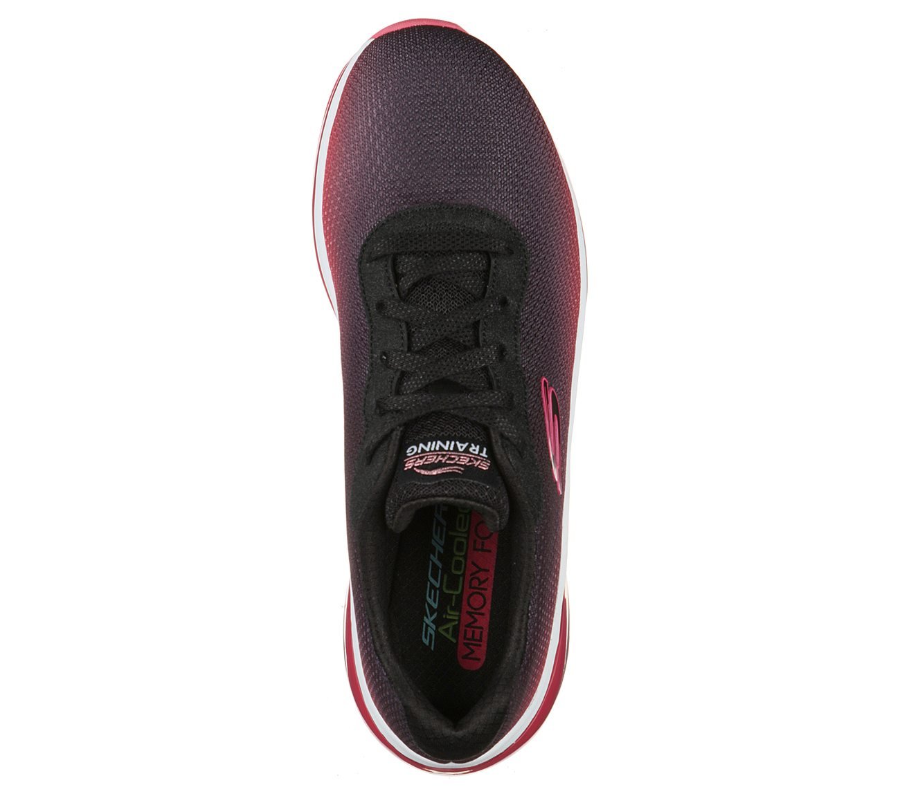 SKECH-AIR ELEMENT 2, BLACK/HOT PINK Footwear Top View