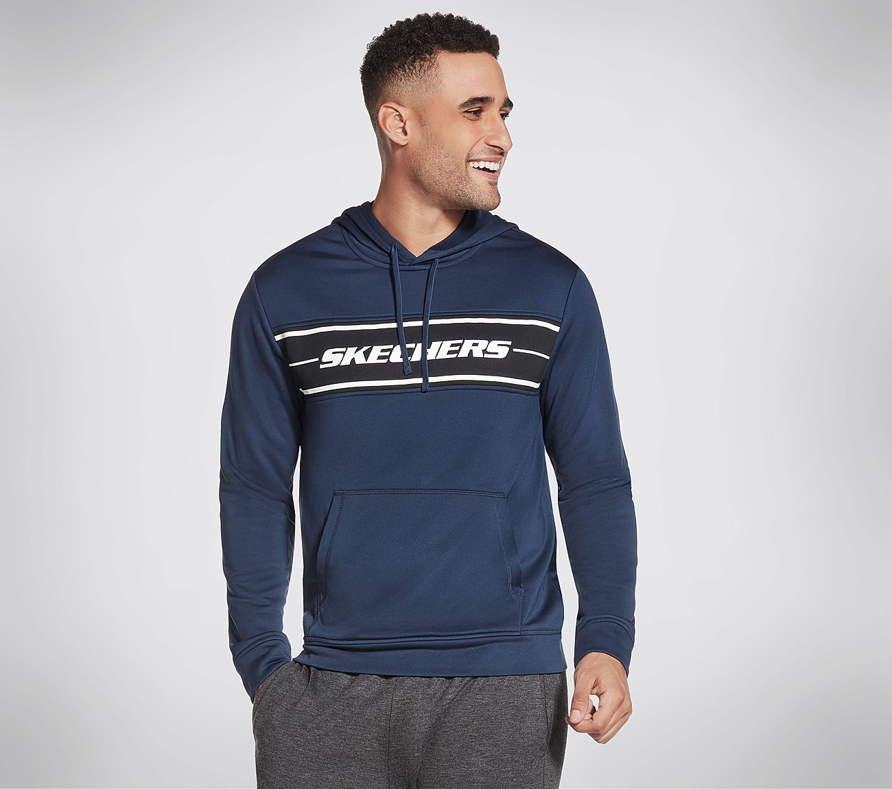 SKECHTECH PO HOODIE, NNNAVY Apparels Lateral View