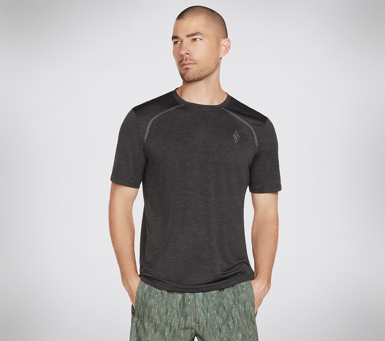  ON THE ROAD TEE, BLACK/CHARCOAL Apparel Bottom View