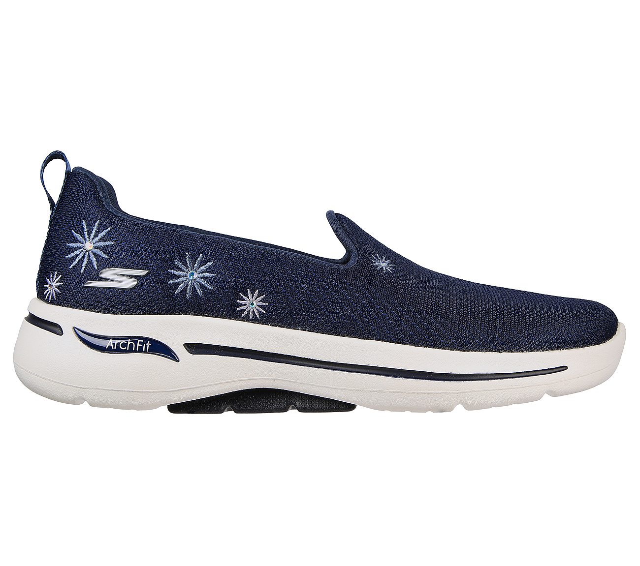 GO WALK ARCH FIT- DAISY DREAM, NNNAVY Footwear Right View