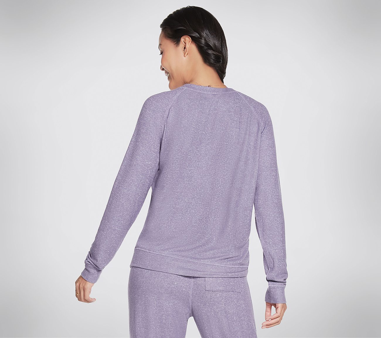 DAPPER COZY PO, GREY/PURPLE Apparels Top View