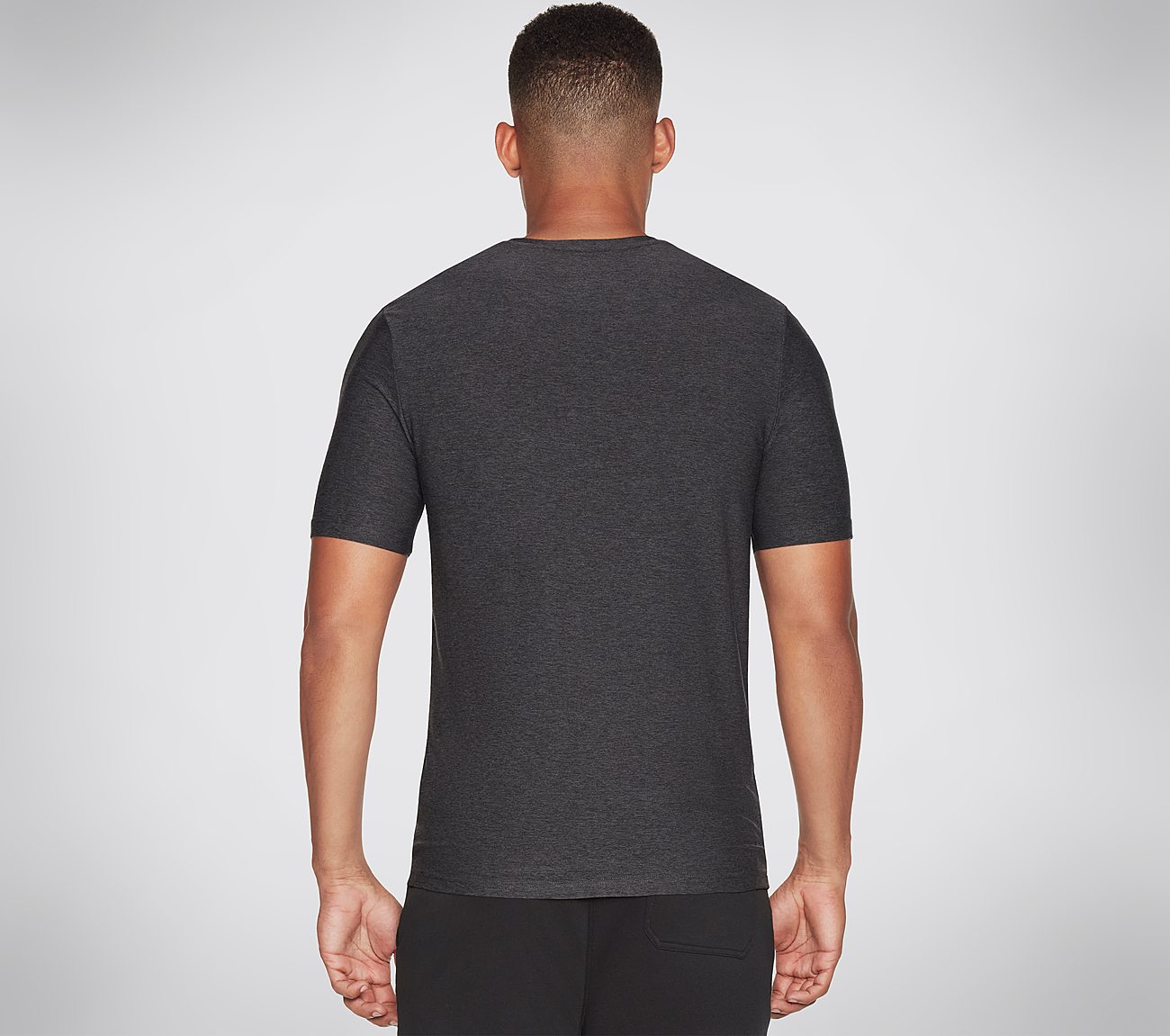 GODRI ALL DAY TEE, BLACK/CHARCOAL Apparels Top View