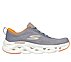 GO RUN SWIRL TECH, CHARCOAL/ORANGE Footwear Lateral View