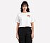 DROP SHOULDER BADGE T-SHIRT, WHITE Apparels Lateral View