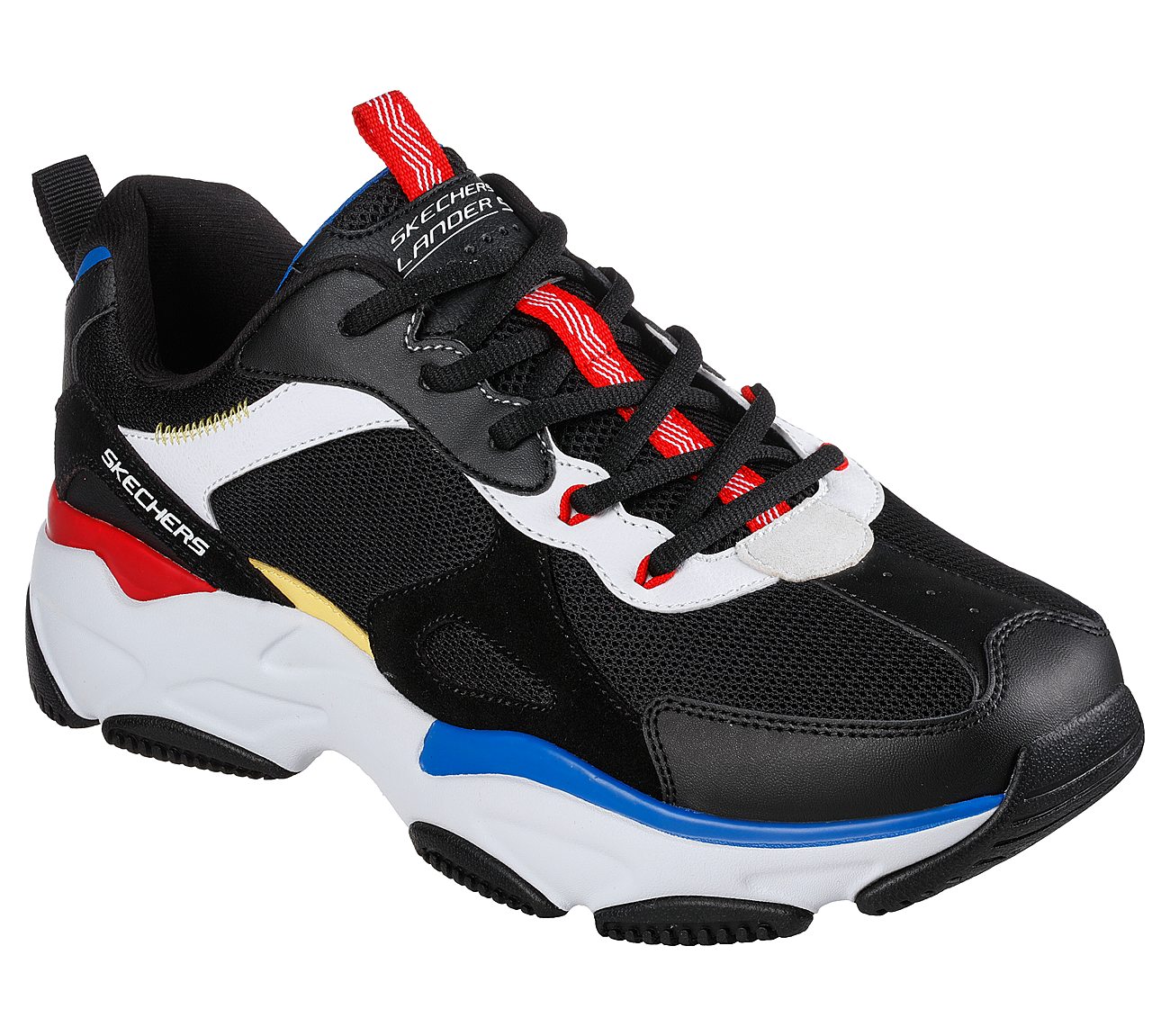 LANDER S-REMIX, BLACK/MULTI Footwear Lateral View