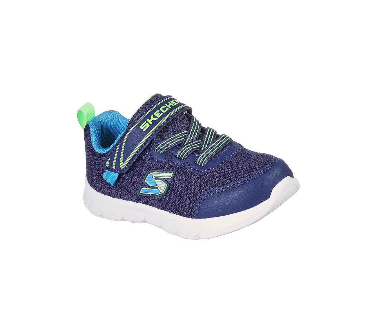 Skechers Navy/Lime Comfy Flex Trainer Boys Slip On Sneaker - Style ID: 407305N | India