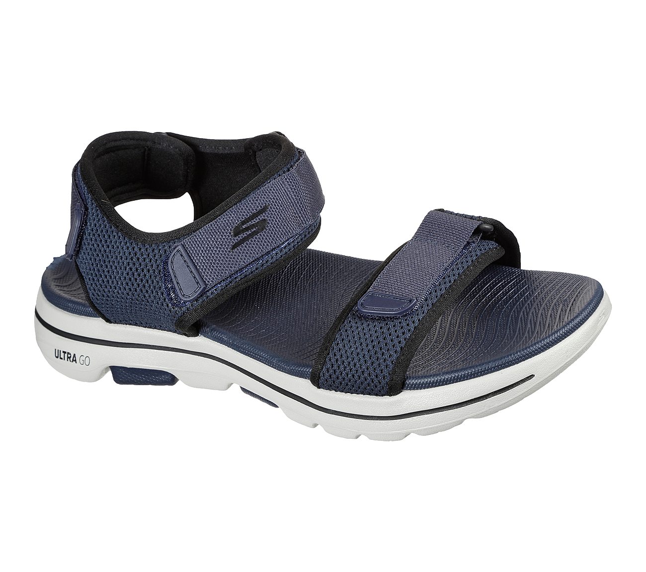 Skechers Navy/Black Go Walk 5 Cabourg Mens Sandal - Style ID: 229003 ...