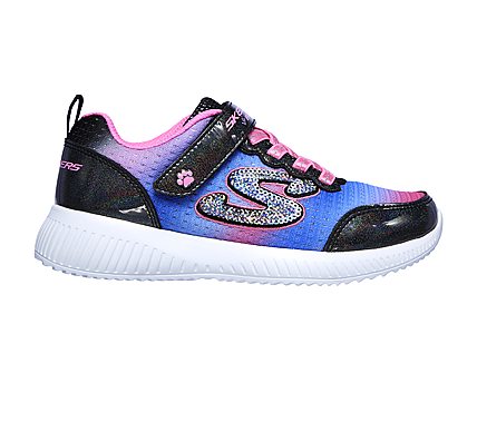 BOBS SQUAD - SPUNKY STEPS, BLACK/MULTI Footwear Right View